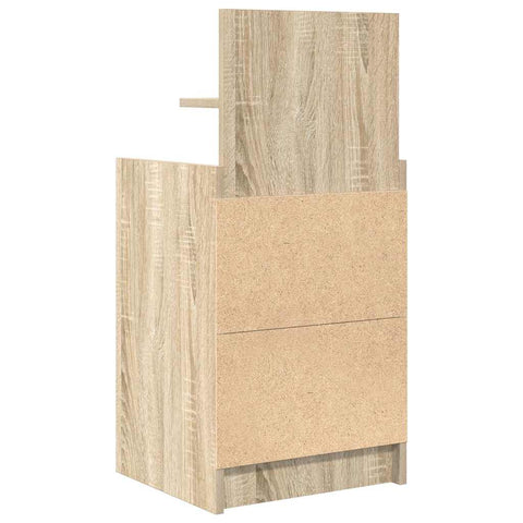 vidaXL Bedside Cabinet with 2 Drawers Sonoma Oak 38x34x80 cm