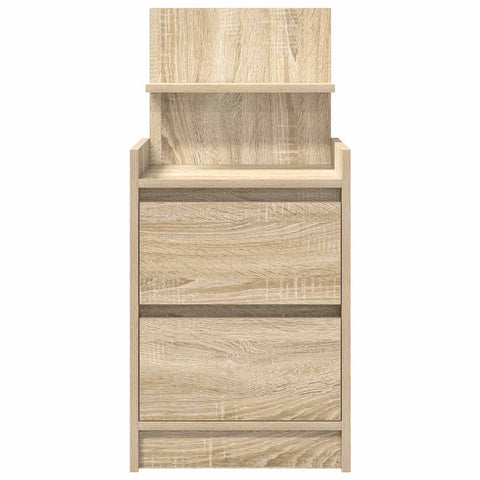 vidaXL Bedside Cabinets with 2 Drawers 2 pcs Sonoma Oak 38x34x80 cm