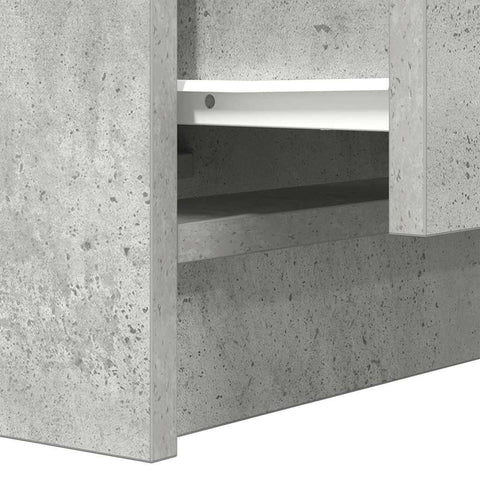 vidaXL Bedside Cabinets with 2 Drawers 2 pcs Concrete Grey 38x34x80 cm