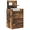 vidaXL Bedside Cabinets with 2 Drawers 2 pcs Smoked Oak 38x34x80 cm