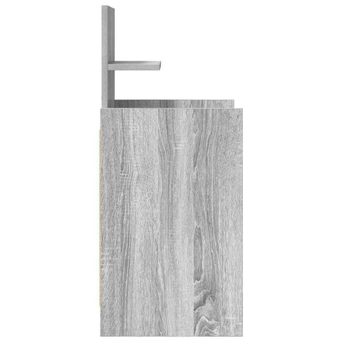 vidaXL Bedside Cabinet with 2 Drawers Grey Sonoma 38x34x80 cm