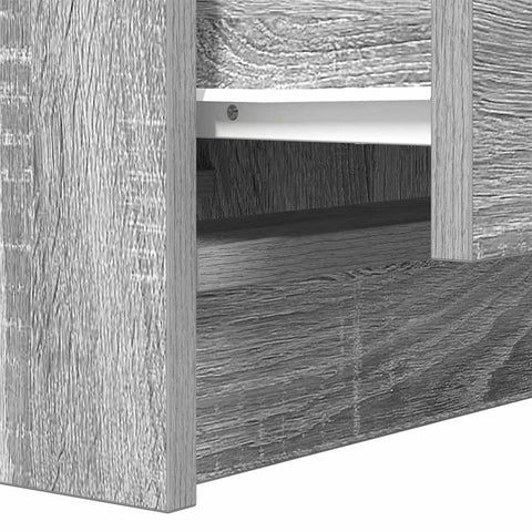 vidaXL Bedside Cabinets with 2 Drawers 2 pcs Grey Sonoma 38x34x80 cm