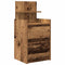 vidaXL Bedside Cabinet with 2 Drawers Old Wood 38x34x80 cm