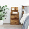 vidaXL Bedside Cabinet with 2 Drawers Old Wood 38x34x80 cm