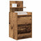 vidaXL Bedside Cabinet with 2 Drawers Old Wood 38x34x80 cm
