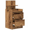vidaXL Bedside Cabinet with 2 Drawers Old Wood 38x34x80 cm