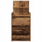 vidaXL Bedside Cabinet with 2 Drawers Old Wood 38x34x80 cm