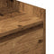 vidaXL Bedside Cabinet with 2 Drawers Old Wood 38x34x80 cm