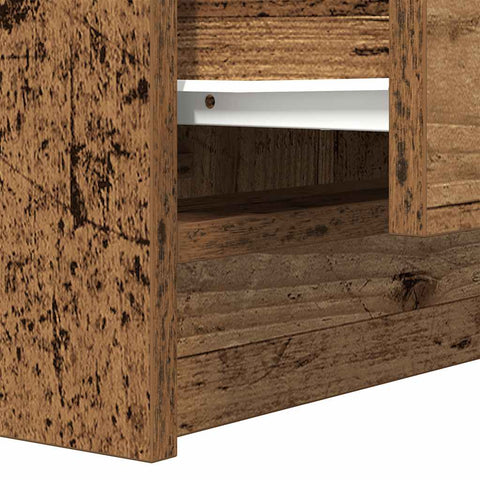 vidaXL Bedside Cabinets with 2 Drawers 2 pcs Old Wood 38x34x80 cm