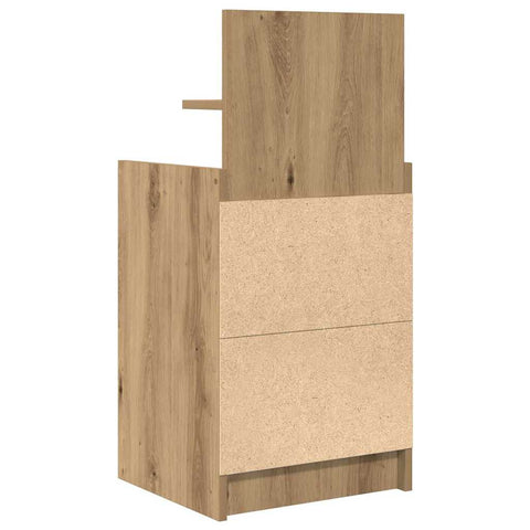 vidaXL Bedside Cabinet with 2 Drawers Artisan Oak 38x34x80 cm