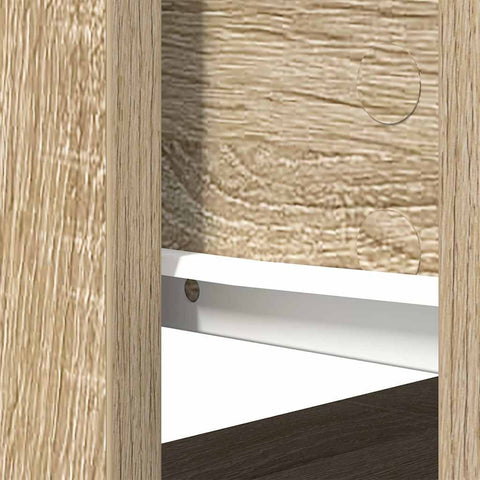 vidaXL Console Table with Drawers Sonoma Oak 85.5x38.5x74.5 cm