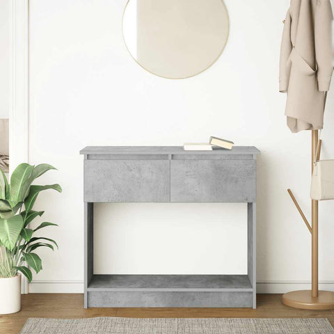 vidaXL Console Table with Drawers Concrete Grey 85.5x38.5x74.5 cm