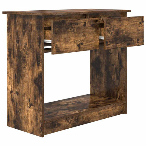 vidaXL Console Table with Drawers Smoked Oak 85.5x38.5x74.5 cm
