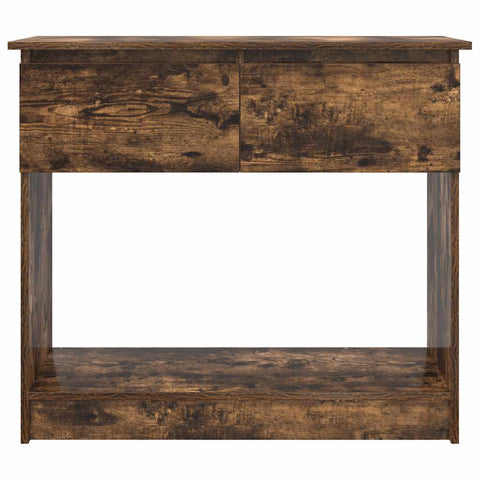 vidaXL Console Table with Drawers Smoked Oak 85.5x38.5x74.5 cm