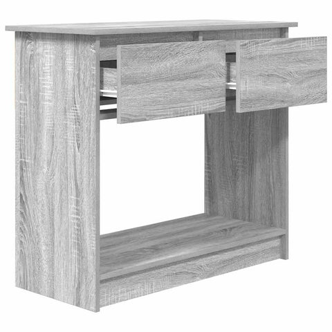 vidaXL Console Table with Drawers Grey Sonoma 85.5x38.5x74.5 cm