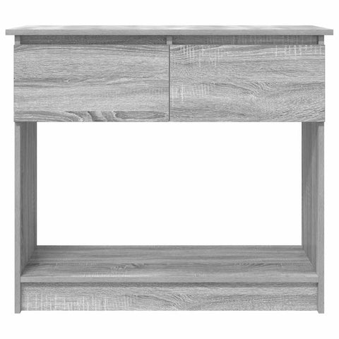 vidaXL Console Table with Drawers Grey Sonoma 85.5x38.5x74.5 cm