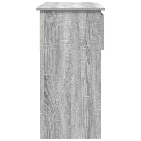 vidaXL Console Table with Drawers Grey Sonoma 85.5x38.5x74.5 cm