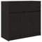 vidaXL Sideboard with Drawer Black Oak 80x34x76 cm Engineered Wood