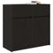 vidaXL Sideboard with Drawer Black Oak 80x34x76 cm Engineered Wood