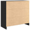 vidaXL Sideboard with Drawer Black Oak 80x34x76 cm Engineered Wood