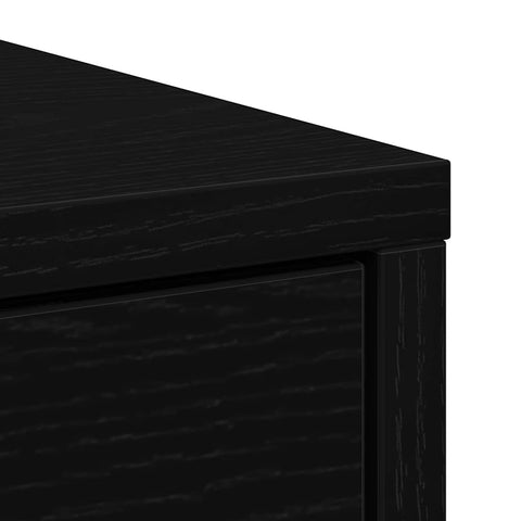 vidaXL Sideboard with Drawer Black Oak 80x34x76 cm Engineered Wood