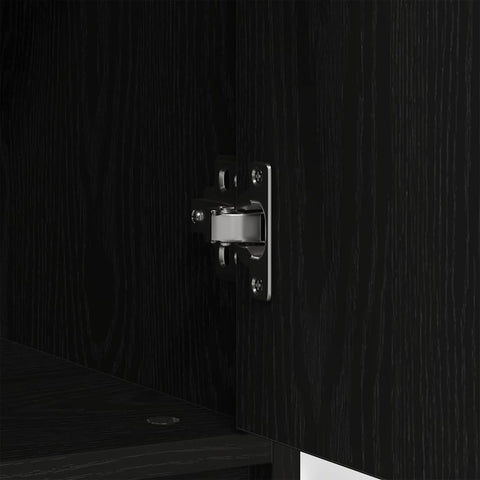 vidaXL Sideboard with Drawer Black Oak 80x34x76 cm Engineered Wood