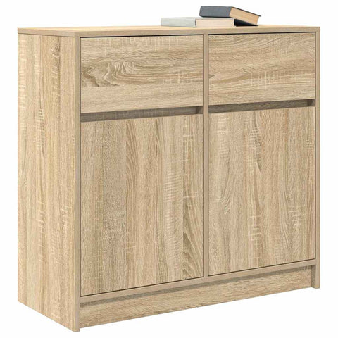 vidaXL Sideboard with Drawer Sonoma Oak 80x34x76 cm Engineered Wood
