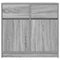 vidaXL Sideboard with Drawer Grey Sonoma 80x34x76 cm Engineered Wood