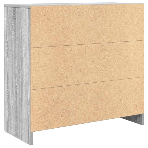 vidaXL Sideboard with Drawer Grey Sonoma 80x34x76 cm Engineered Wood