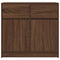vidaXL Sideboard with Drawer Brown Oak 80x34x76 cm Engineered Wood