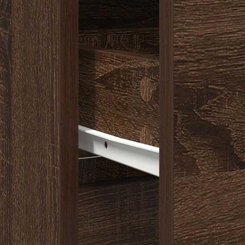 vidaXL Sideboard with Drawer Brown Oak 80x34x76 cm Engineered Wood