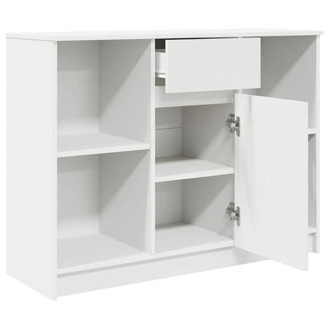vidaXL Sideboard with Drawer White 101x35x76 cm Engineered Wood