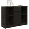 vidaXL Sideboard with Drawer Black Oak 101x35x76 cm Engineered Wood