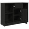 vidaXL Sideboard with Drawer Black Oak 101x35x76 cm Engineered Wood