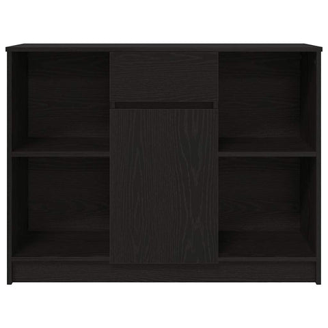 vidaXL Sideboard with Drawer Black Oak 101x35x76 cm Engineered Wood
