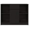vidaXL Sideboard with Drawer Black Oak 101x35x76 cm Engineered Wood