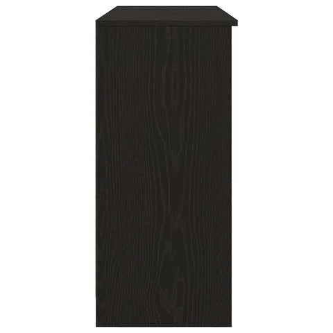 vidaXL Sideboard with Drawer Black Oak 101x35x76 cm Engineered Wood