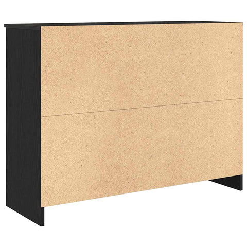 vidaXL Sideboard with Drawer Black Oak 101x35x76 cm Engineered Wood