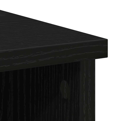vidaXL Sideboard with Drawer Black Oak 101x35x76 cm Engineered Wood