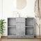 vidaXL Sideboard with Drawer Concrete Grey 101x35x76 cm Engineered Wood