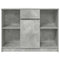 vidaXL Sideboard with Drawer Concrete Grey 101x35x76 cm Engineered Wood