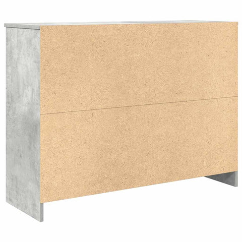 vidaXL Sideboard with Drawer Concrete Grey 101x35x76 cm Engineered Wood