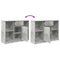 vidaXL Sideboard with Drawer Concrete Grey 101x35x76 cm Engineered Wood