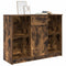 vidaXL Sideboard with Drawer Smoked Oak 101x35x76 cm Engineered Wood