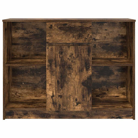 vidaXL Sideboard with Drawer Smoked Oak 101x35x76 cm Engineered Wood