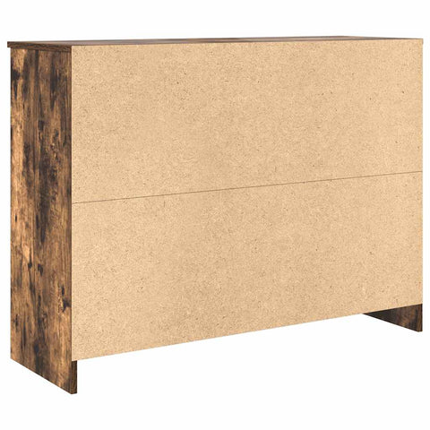 vidaXL Sideboard with Drawer Smoked Oak 101x35x76 cm Engineered Wood