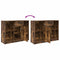 vidaXL Sideboard with Drawer Smoked Oak 101x35x76 cm Engineered Wood