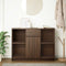 vidaXL Sideboard with Drawer Brown Oak 101x35x76 cm Engineered Wood