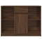 vidaXL Sideboard with Drawer Brown Oak 101x35x76 cm Engineered Wood