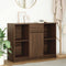 vidaXL Sideboard with Drawer Brown Oak 101x35x76 cm Engineered Wood